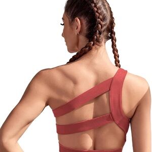 One shoulder sports bra
